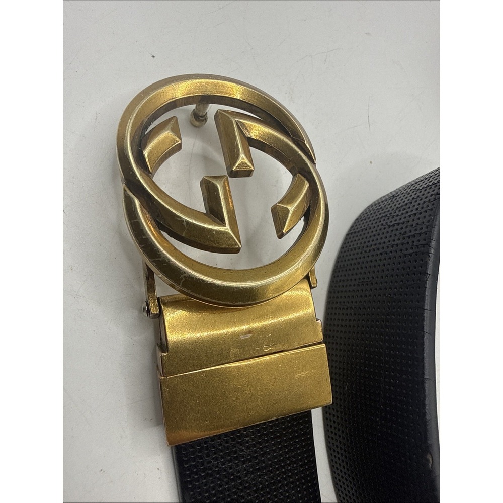 Vinatge (70s?) Gucci GG Reversible Belt Gold GG Belt Needs Work See Pics - Picture 6 of 16